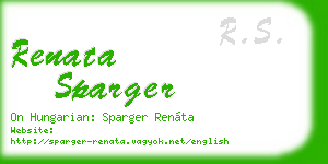 renata sparger business card